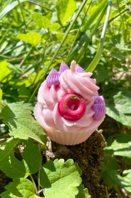 Bougie Cupcake Pink Madeleine