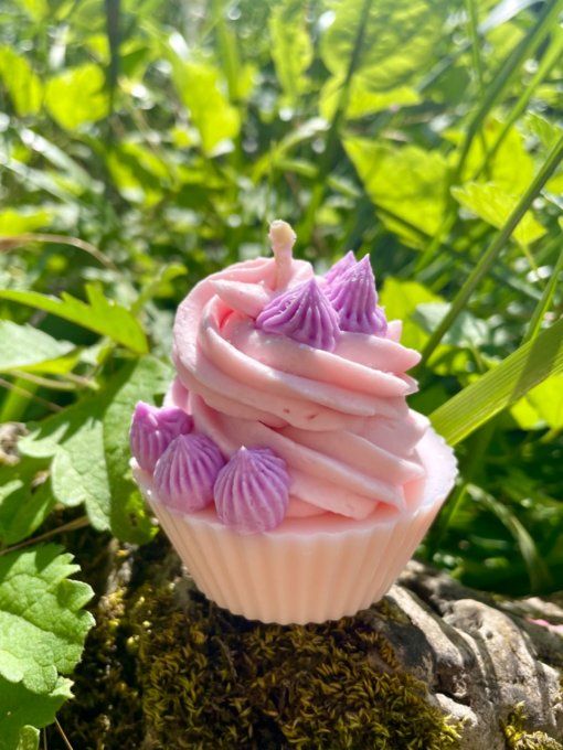 Bougie Cupcake Pink Madeleine
